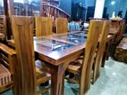 Teak Dining Table with 6 Chairs - Twc2223