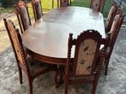 Teak Dining Table with 8 Chairs