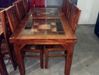 Teak Dining Table with Chair 6