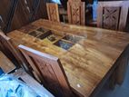 Teak Dining Table with Chair 6