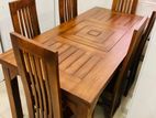 Teak Dining Table with Chair 6 Fully Finishing