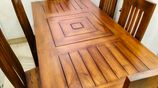Teak Dining Table with Chair 6. (Fully Finishing ).