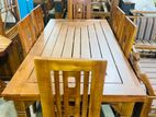 Teak Dining Table with Chairs 6ftx3ft TDT0108