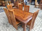Teak Dining Table with Chairs 6ftx3ft TDT2502