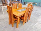 Teak Dining Table with Chairs 6ftx3ft TDT2802