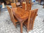 Teak Dining Table with Chairs 6ftx3ft TDT2806