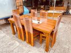 Teak Dining Table with Chairs 6ftx3ft TDT2806