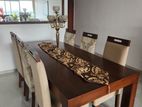 Teak Dining Table With Cushion Chairs