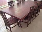 Teak Dining Table with Eight Chairs