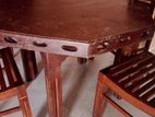 Teak Dining Table with Four Chairs
