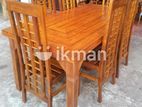 Teak Dining Table with Heavy 6 Chairs Code 82736