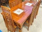 Teak Dining Table with Heavy 6 Chairs Code 82736