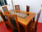 Teak Dining Table with Six Chair