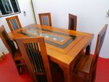 Teak Dining Table with Six Chair