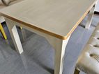 Teak Dinning Table 5 X 3 Feet Gold and White