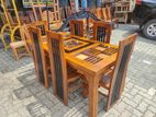 Teak Dinning Table Chairs 6x3 TDT1802