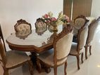 Teak Dinning Table With 10 Chairs