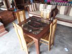 TEAK DINNING TABLE WITH 4 CHAIRS (NN-1)