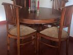 Teak Dinning Table with 4 Chairs - Used