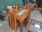 Teak Dinning Table with Chairs 6ftx3ft TDT1710