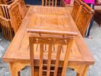 Teak Dinning Table with Chairs 6ftx3ft TDT2602