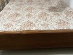 Teak Double Bed with Mattress