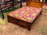 Teak Double box bed with layer mattrees 6×4