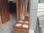 Teak dressing table with cupboard