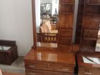 Teak dressing table with cupboard