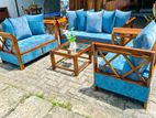 Teak Elegant Pillow Sofa Set With Stone Table Code 83737