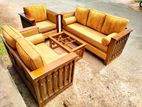 Teak Ex Heavy 321 Sofa set with glass top stool code 689