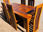 Teak Ex Heavy Dining Table and 6 Chairs Code 567