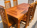 Teak Ex Heavy Dining Table and 6 Chairs Code 589