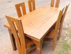 Teak Ex Heavy Dining Table and 6 Chairs Code 617