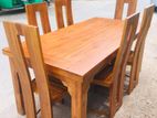 Teak Ex Heavy Dining Table and 6 Chairs Code 7189