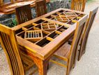 Teak Ex Heavy Dining Table with 6 Chairs Code 627