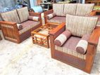 Teak Ex Heavy Large Sofa Set with Stone Table Code 83386