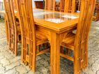 Teak Ex Heavy Modern Dining Table and 6 Chairs Code 83736