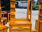 Teak Ex Large Box Dressing Table with Double LED Lights - TD1502