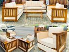 Teak Ex Large Luxury Box Sofa Set with Stone Table Code 82836