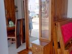 Teak Full Mirror Light Dressing Table