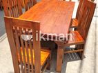 Teak Full Wooden Top Dining Table and Heavy 6 Chairs Code 82736