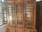 Teak Glas Cupboard