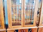 Teak Heavy 2 Door Display Cupboard Code 476