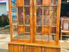 Teak Heavy 2 Door Display Cupboard Code 83736