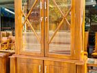 Teak Heavy 2 Door Display Cupboard Code 93837