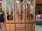 Teak Heavy 2 door Display Cupboard code532