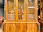 Teak Heavy 3 Door Display Cupboard Code 82878