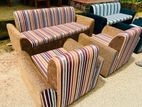 Teak Heavy 321 Sofa Set with Glass Top Stool C 567ode