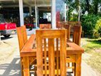 Teak Heavy 321 Sofa Set with Glass Top Stool co245de